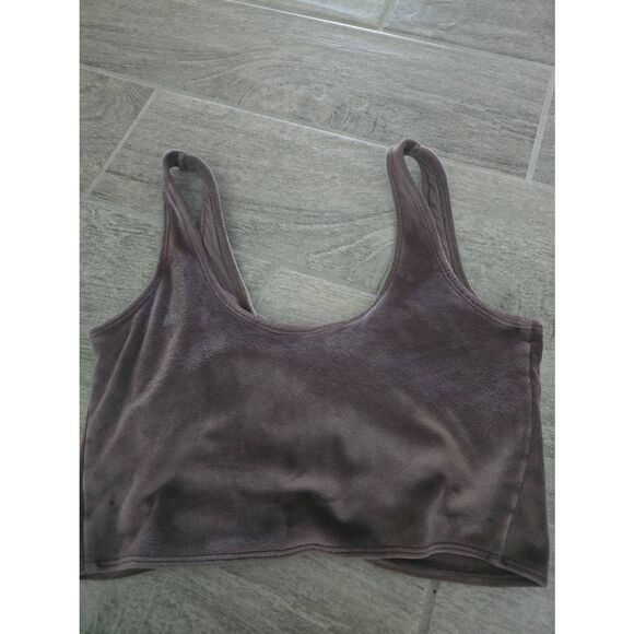 Gilly Hicks Velour Bralette Crop Top Purple Size Medium - Picture 5 of 6